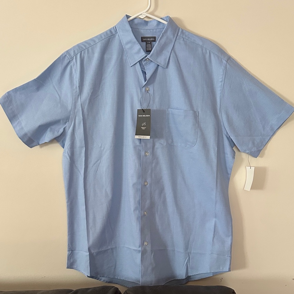 Van Heusen Sky Blue Short Sleeve Shirt